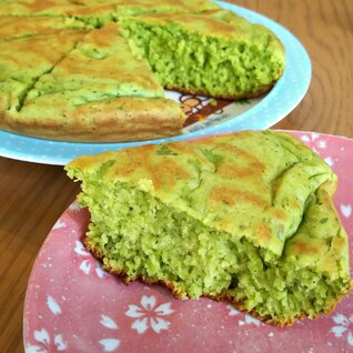 子供に野菜を！小松菜ホットケーキ